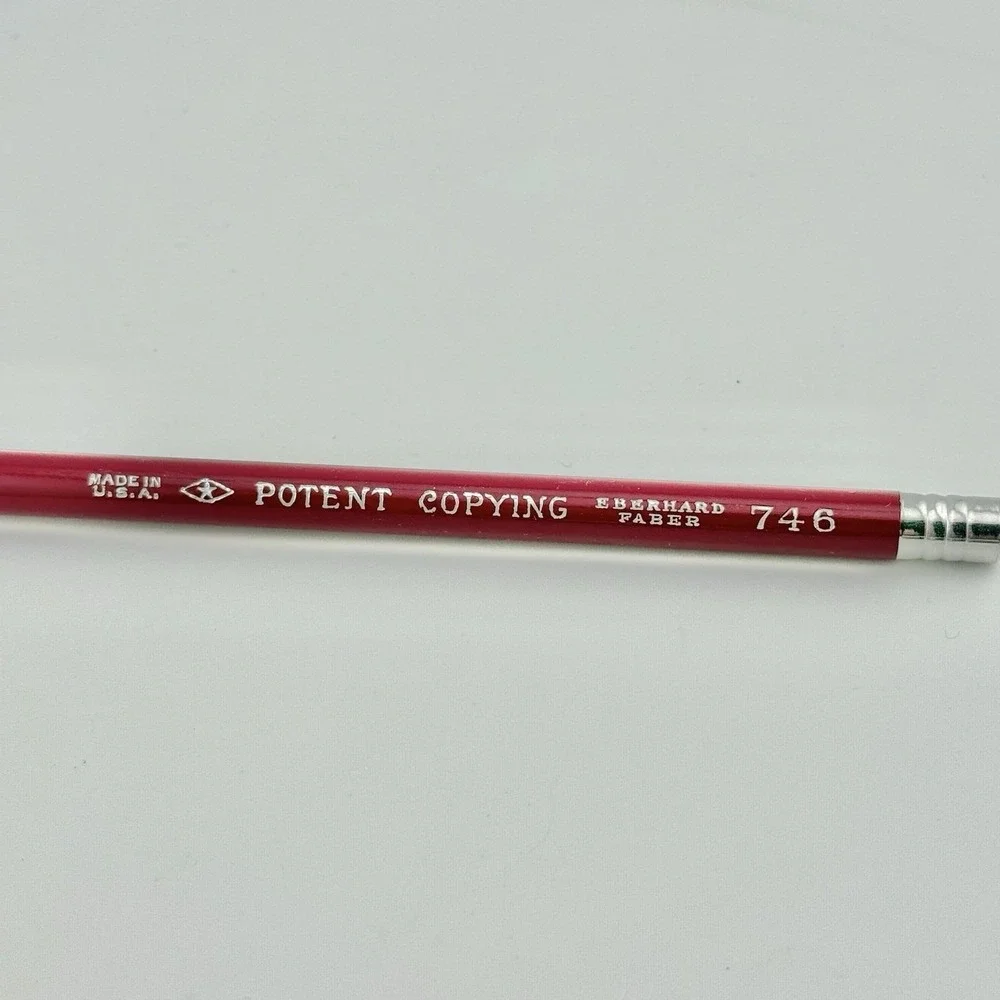 Vintage Eberhard‎ Faber Potent Copying Pencil 746 Red Hectograph NEW + Cap